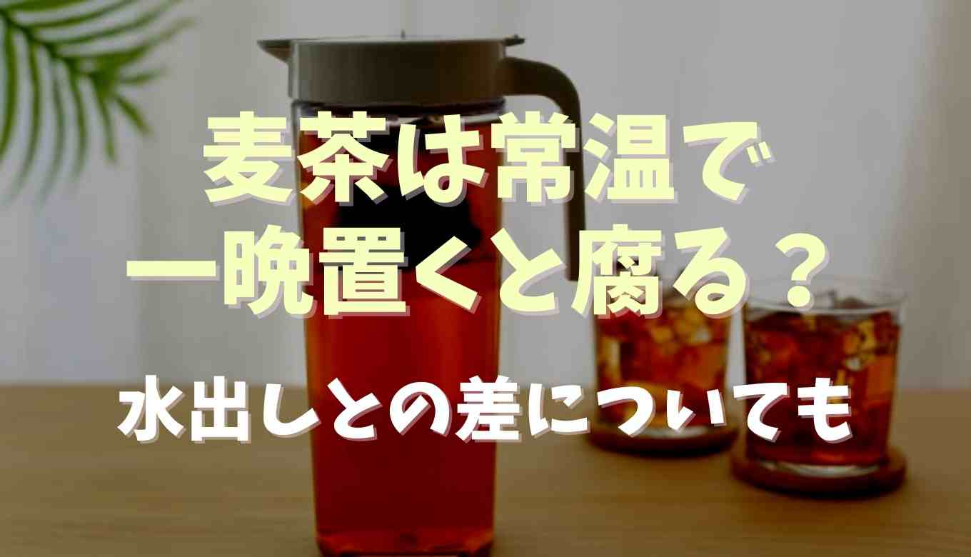 麦茶を常温で一晩置くと腐る？保存期間や水出し麦茶の常温保存についても | るーののブログ